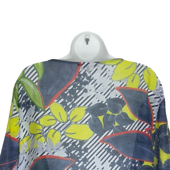 Luisa Cerano Multicolour Tropical Breezy Lightweight Silk Blend Top Size 6 - Picture 5 of 13